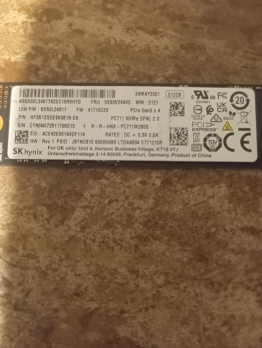 Pachet componente PC: SSD NVMe 215GB SK Hynix + Ventilator carcasă