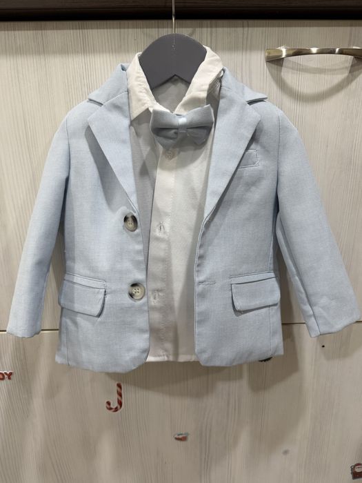 Бебешки официален костюм риза сако панталон папийонка