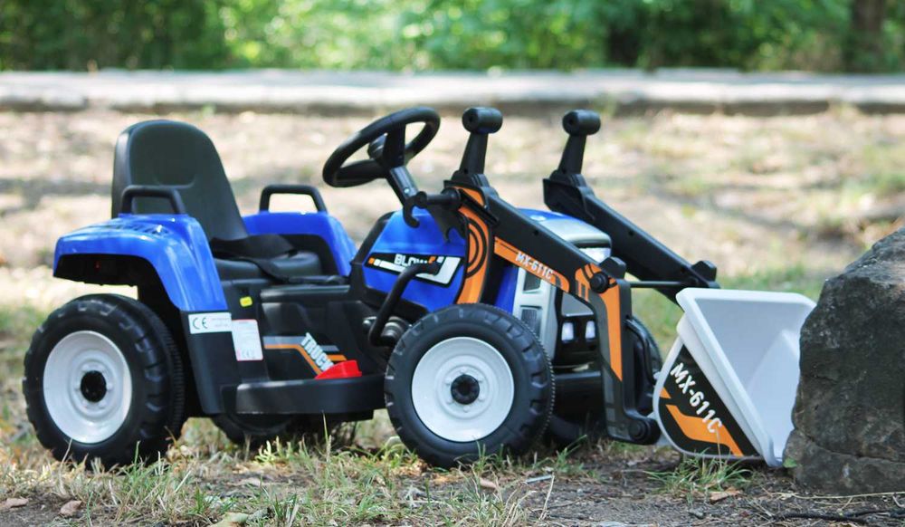 Excavator electric cu bluetooth Kinderauto BJ611C 60W 12V, #Rosu