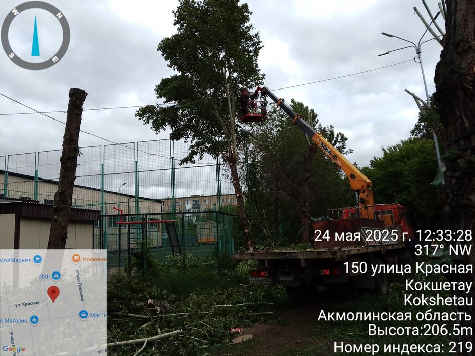 Кронирование,спил деревьев.