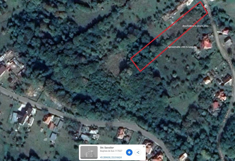 Teren intravilan Bughea de Sus - suprafata 3500m