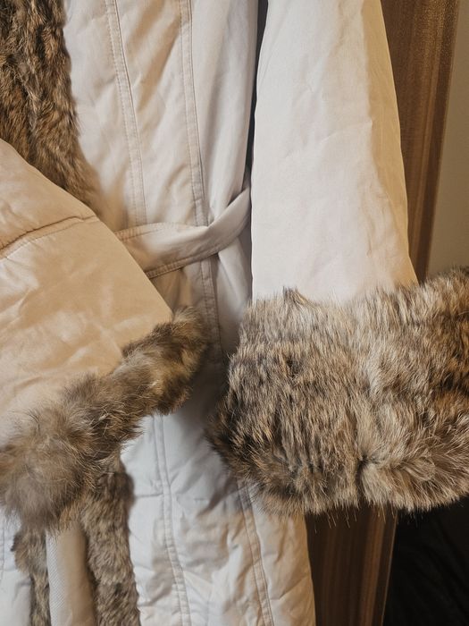 ZARA дамско яке със  заешка кожа