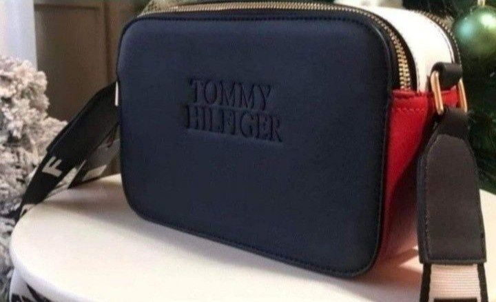 Geanta crossbody, logo imprimat, saculet, etichetă