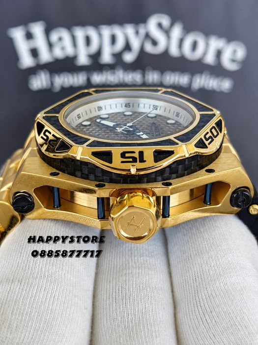 INVICTA Carbon Hawk automatic Gold 55 mm, Инвикта нов мъжки часовник