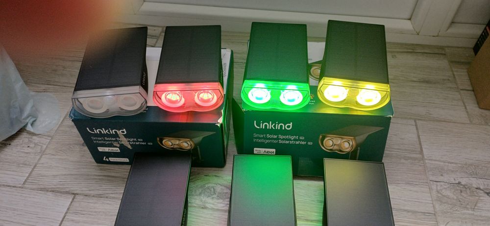 Set 4 lampi solare smart RGB Linkind