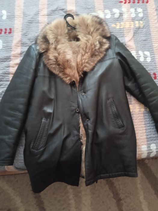 Куртка кожаная зимняя