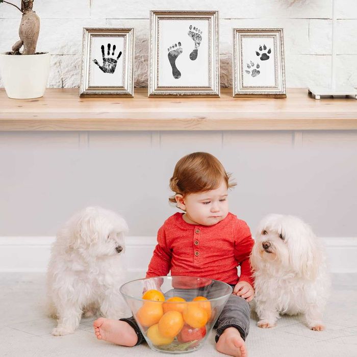 Set amprente bebelus kit pentru maini si picioare cadou ideal 8x12.5cm