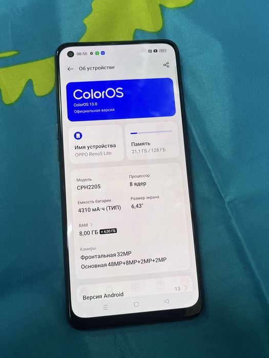 Телефон Oppo Reno 5lite 128gb