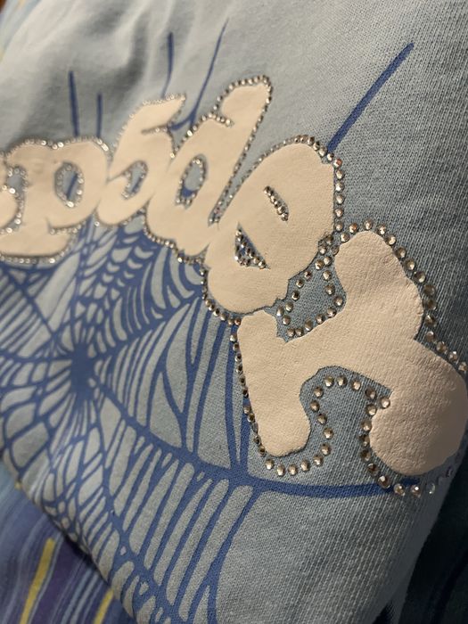 Sp5der Web Hoodie Sky Blue