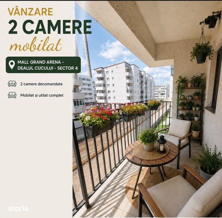 2 camere mobilat - bloc 2023 - Mall Grand Arena - Postalionului