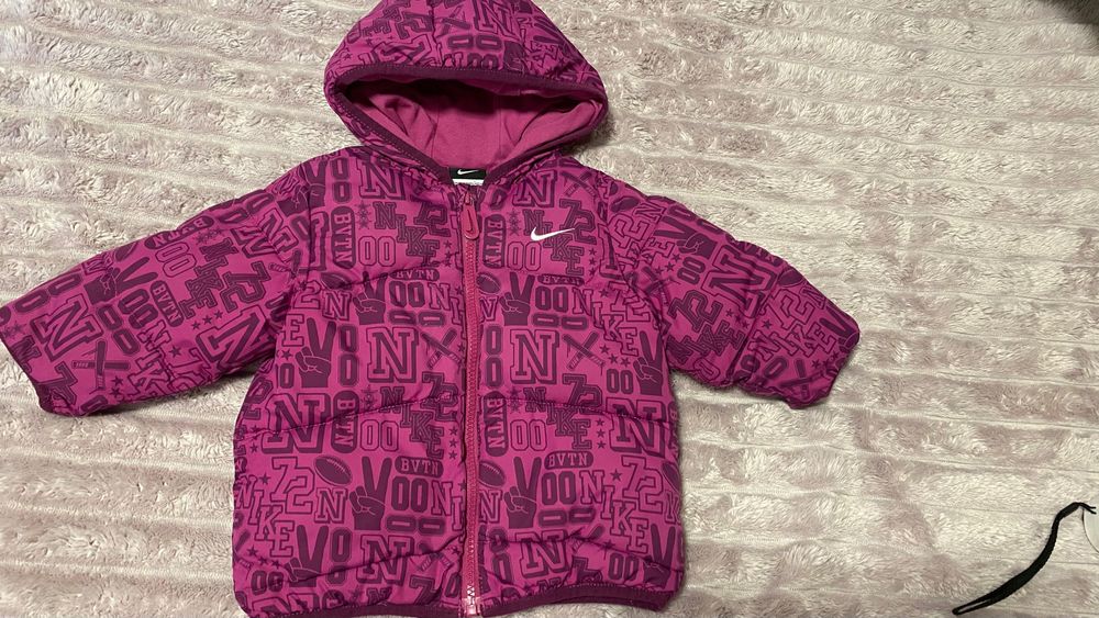 Оригинално зимно яке Nike р-р 80-86 лилаво за момиче