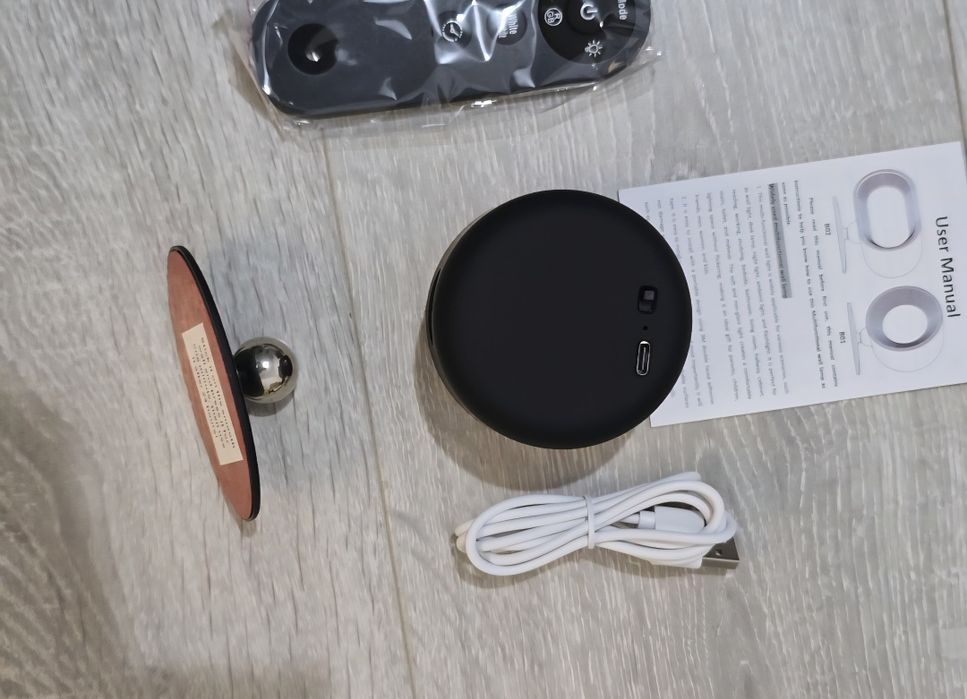 Lampă LED Amouhom B01 Black – control tactil & telecomandă, 7 culori