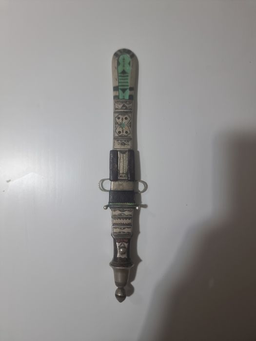Pumnal Tuareg autentic din argint - Sahara, început 1900