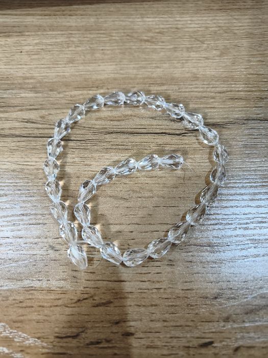 Гранёные бусины капли из высококачественного стекла, 30 шт