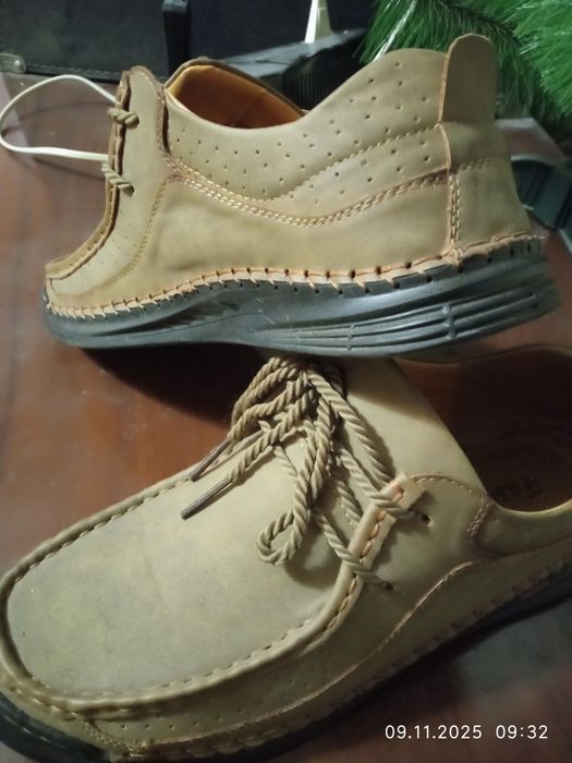 Туфли кожаные, удобные.