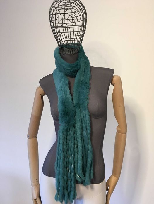 Нестандартен шал с косъм заек