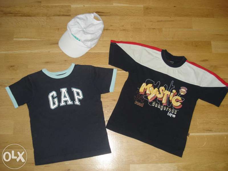 2 качествени тениски- оригинален ГАП и Дино-БГ произв.! САМО за 4.90