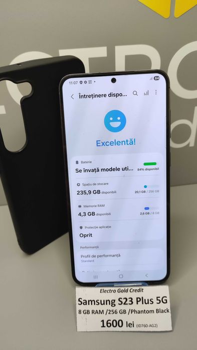 Samsung S23 Plus 5G 8GB RAM/256GB/Phantom Black ID760-AG2