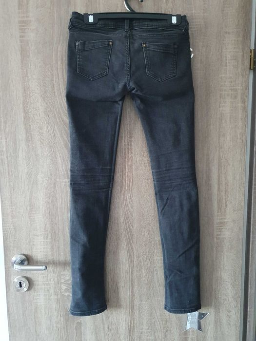 Blugi skinny negri cu talie joasa, marimea XS