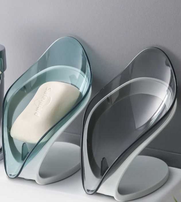 Дизайнерска сапунерка: лист от момина сълза, самоизточваща се, уникат