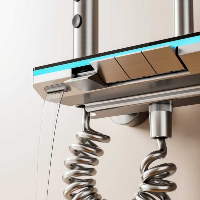 Модерен интелигентен душ с дисплей и LED подсветка D34