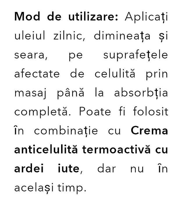 Ulei anticelulită termoacitiv