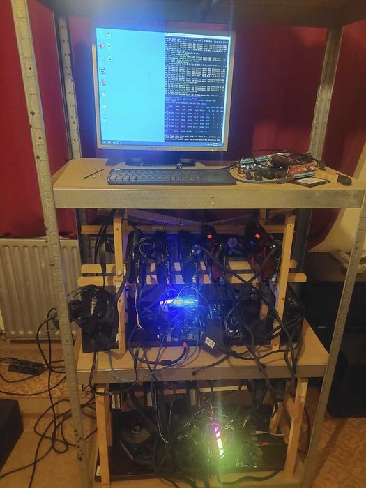 2 Mining rigs 10x RX580 8GB Майнинг риг / Копачка