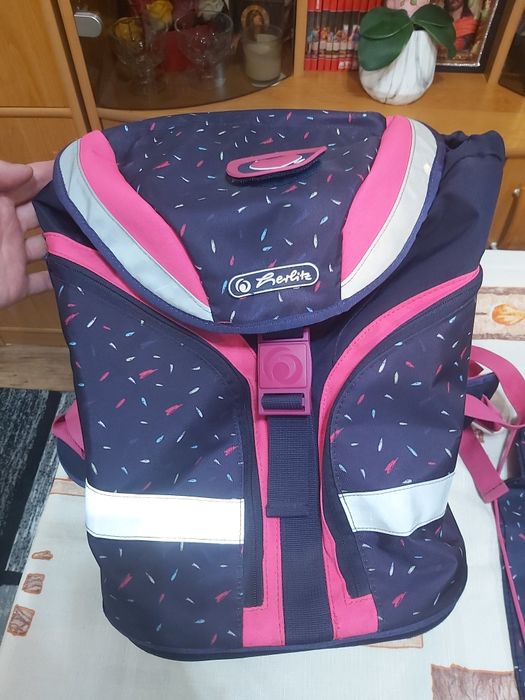 Rucsac ghiozdan Herlitz set cu penar si sac sport