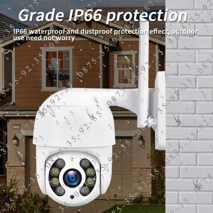 ICSEE 8MP Външна Водоустойчива WiFi + LAN камера Куполна PTZ IP CAMERA