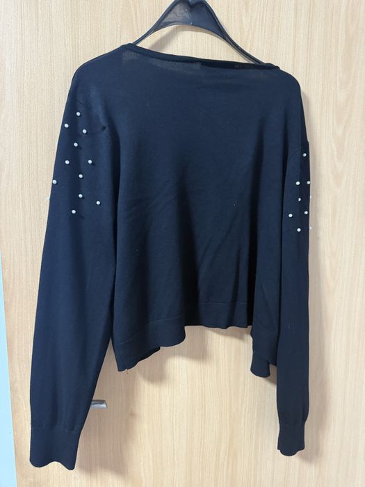 Къса жилетка с перли на дона карън