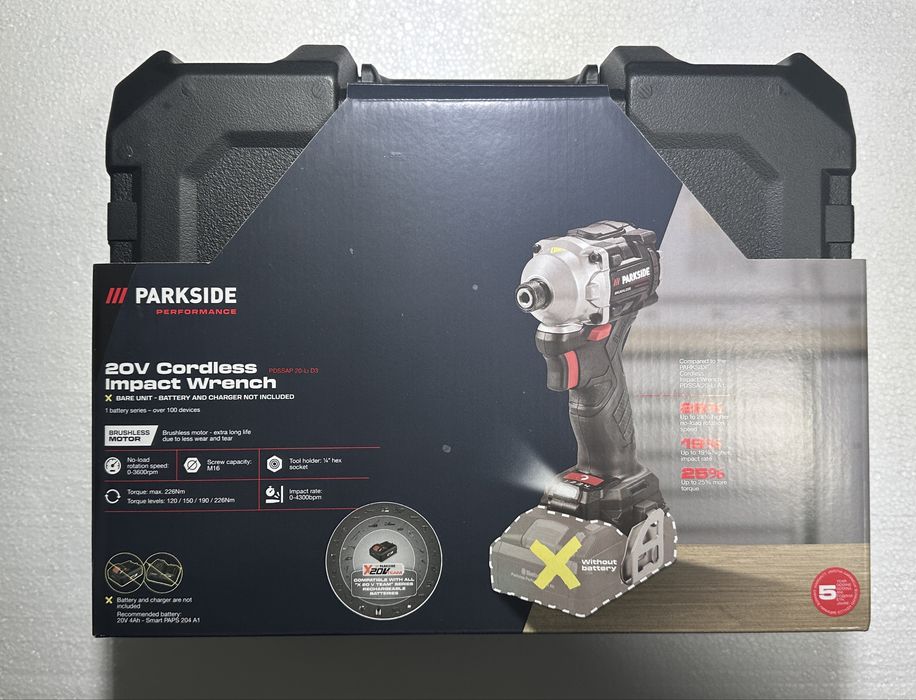 Masina de insurubat (impact) cu acumulator PARKSIDE PDSSAP 20-Li D3