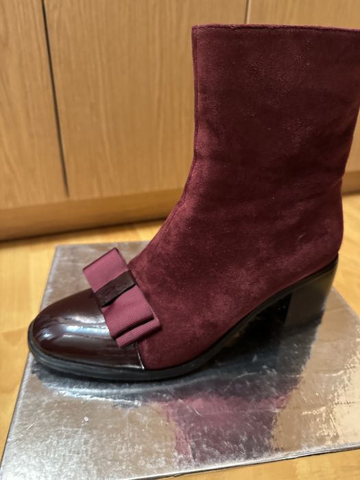 Ботильоны в бордовом цвете 39 размер
