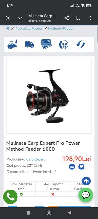 Vand mulineta carp expert pro power method feeder 6000
