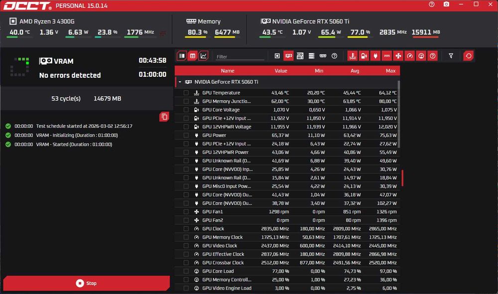Видео карта Palit Infinity RTX 5060ti 16GB GDDR7, Nvidia GeForce