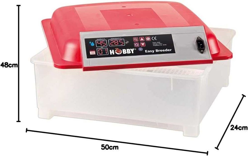 Incubator oua Hobby Easy Breeder reptile, 18 containere, 80W, 48x25x51cm