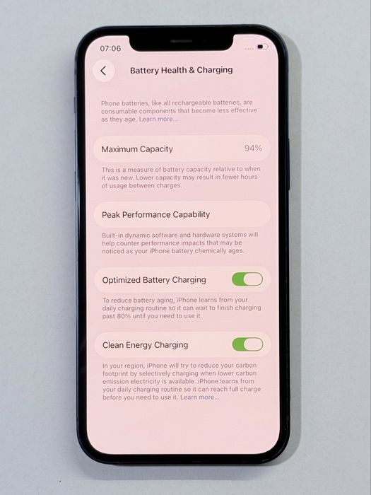 iPhone 12 Blue 94% battery