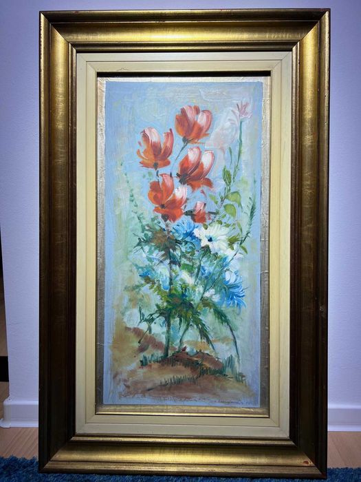 Tablou ulei 'Flori de camp' M. Barton Arreduti