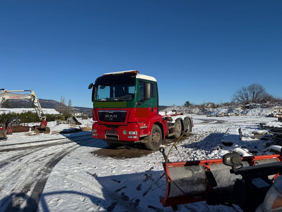 Camion MAN cu container basculabil tip AbrollkipperTGS 26,400 6x2/2BLS