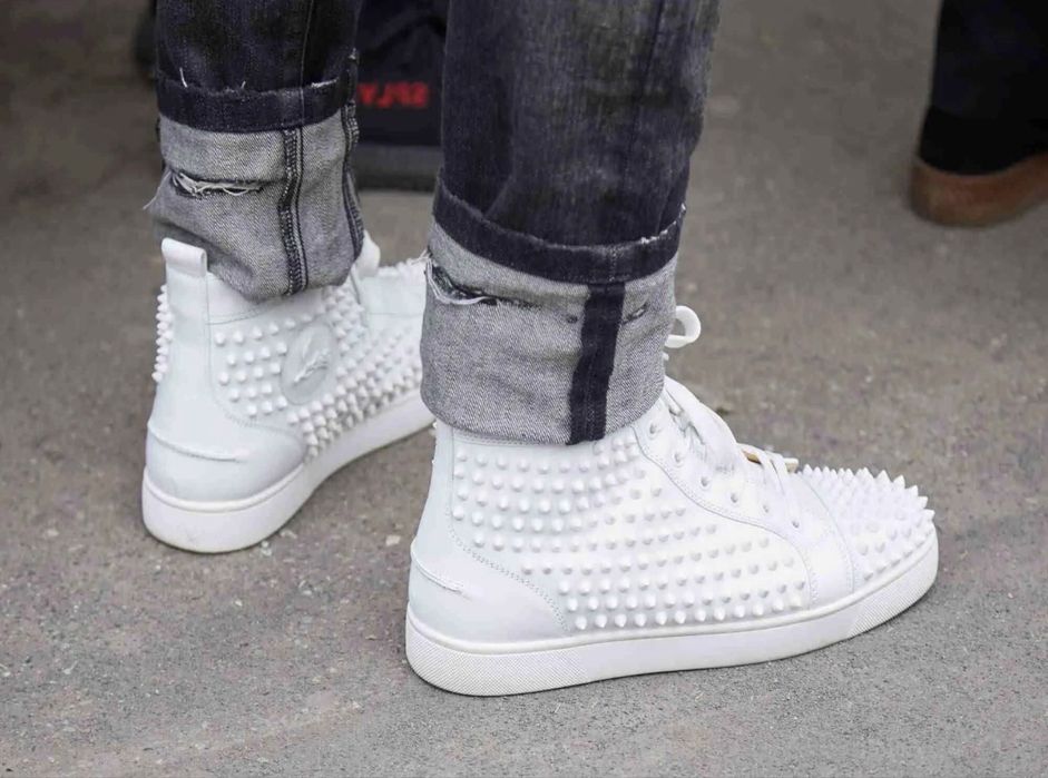 Adidasi Christian Louboutin High White calitate Premiulm