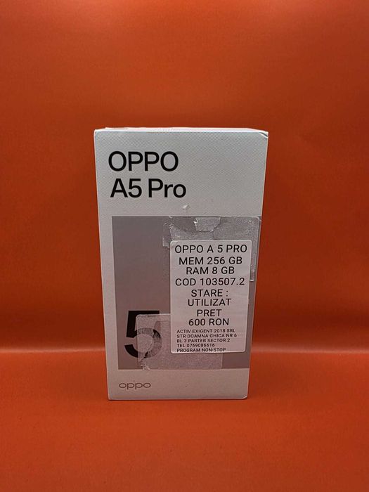 Oppo A5 Pro 5G, MEM 256GB, RAM 8GB, Amanet Doamna Ghica, Cod: 103507.2