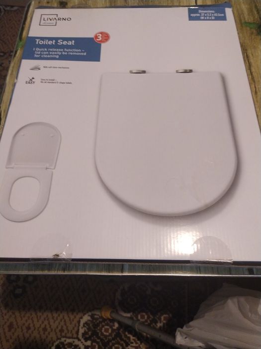 Дъска за тоал. чиния--Toilet Seat Livarno-р--ри37-5.2-45.5 см--нова  .
