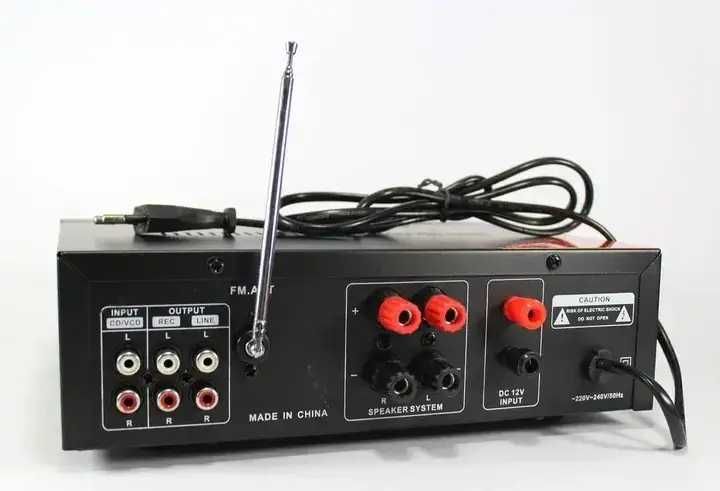 Усилвател UKC AV-339B с Bluetooth и караоке, FM, SD, USB, BLT, 2x120W