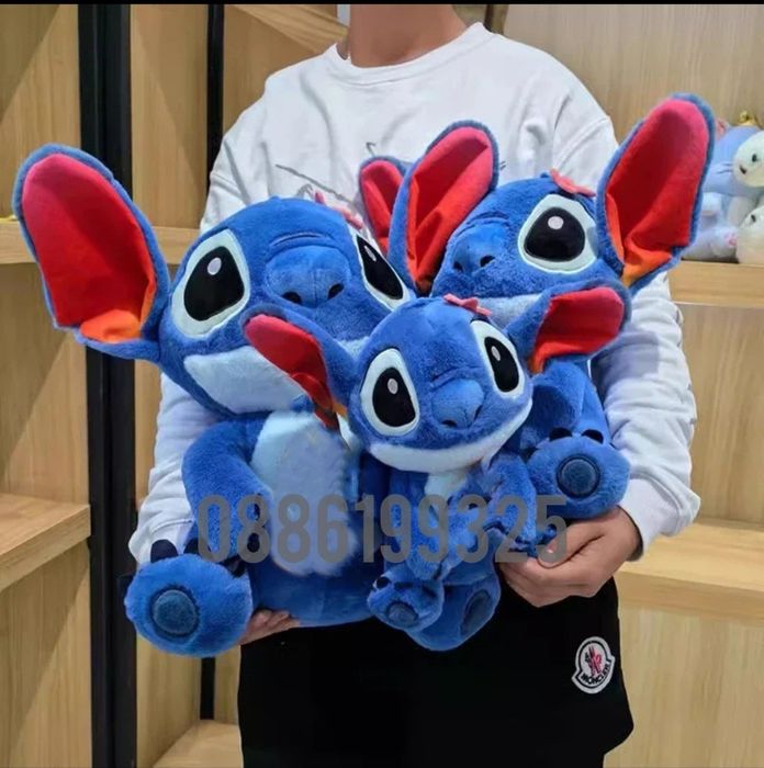 Голям плюшен Стич, 50см Плюшена играчка Лило и Стич Lilo Stitch плюшен