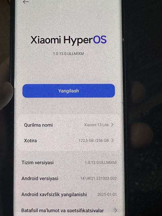Xiaomi 13 Lite karopka dakument bor telfon 10/10