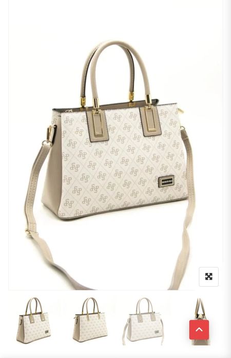 Нова дамска чанта златиста/бежова