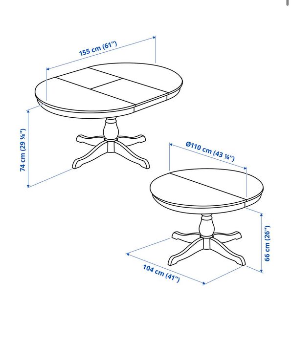 Разтегателна Маса INGATORP IKEA