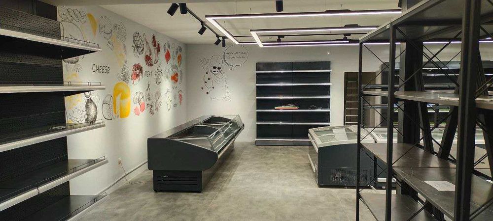 Комплексное оснащение магазинов, торговые стеллажи под заказ