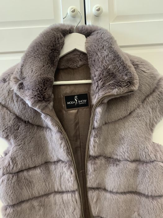 Жилет песцовый плотный мех