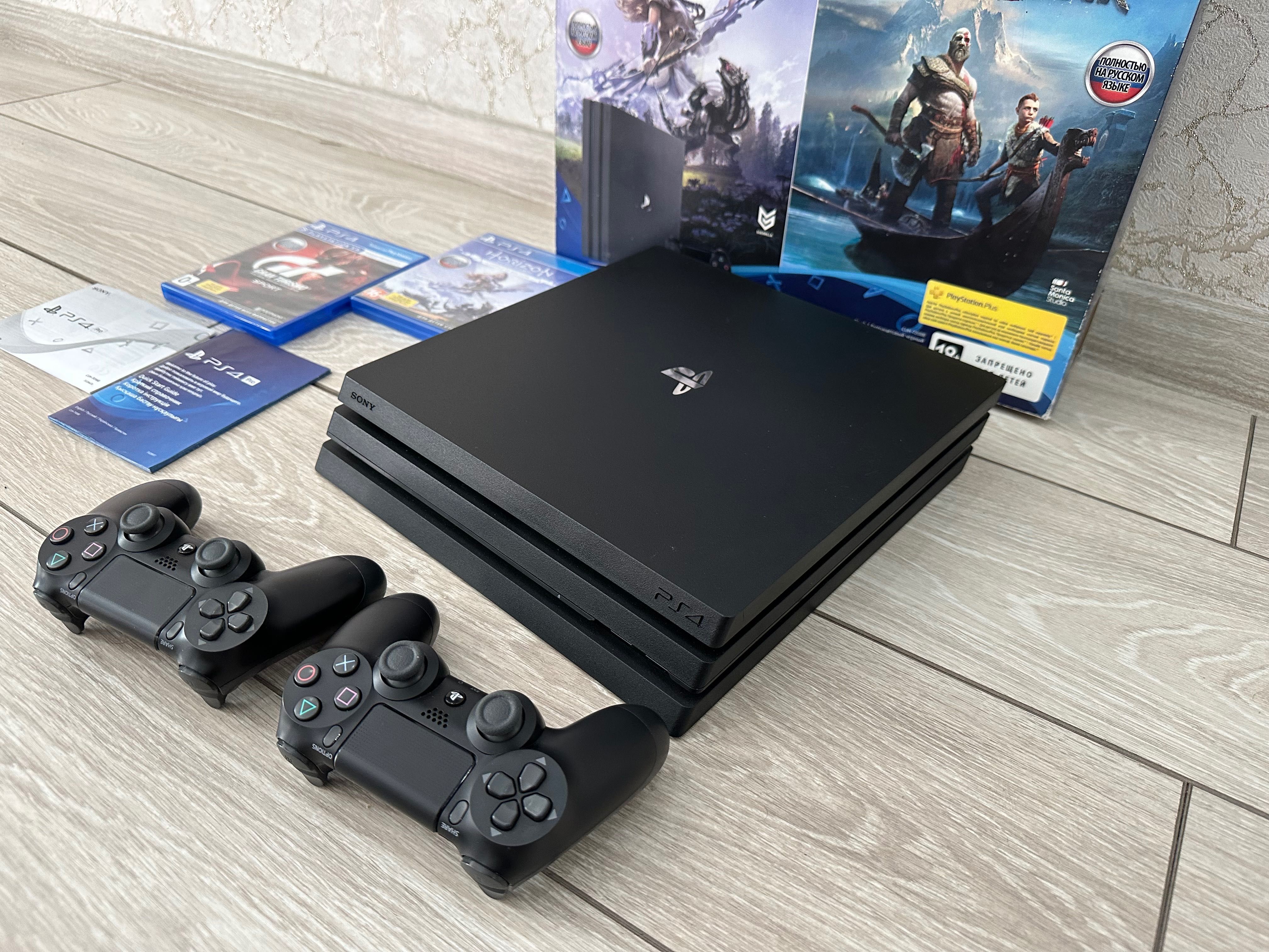 Sony Playstation 4 PRO + 2 джойстика . 1 Терабайт ! Ps Про: 129 000 тг. -  Приставки Алматы на Olx