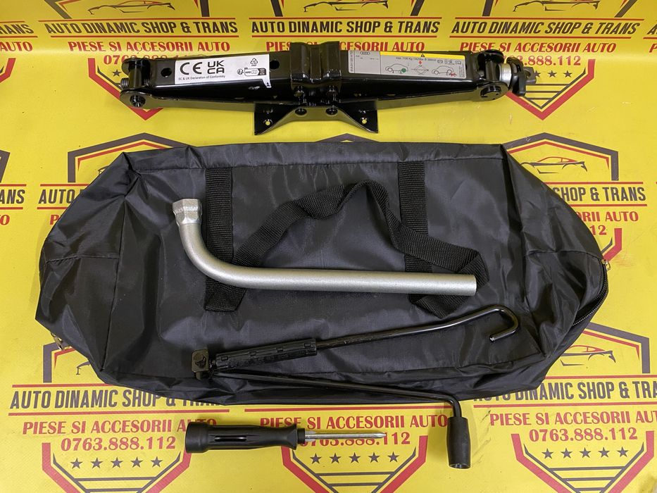 Cric auto OEM kit original Audi Q2 cu coarba manivela husa